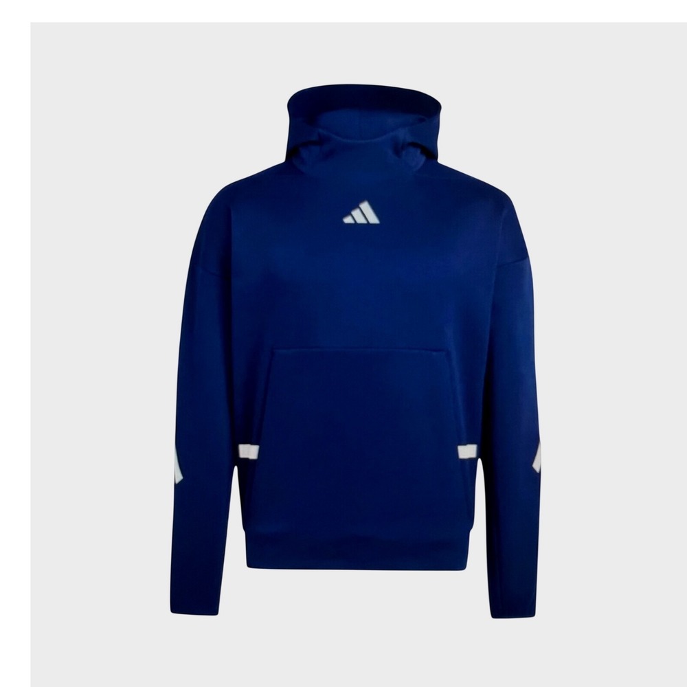Adidas Hoodie Men Small Navy Sample High Neck JI6624 Performance Hoodie Sporty